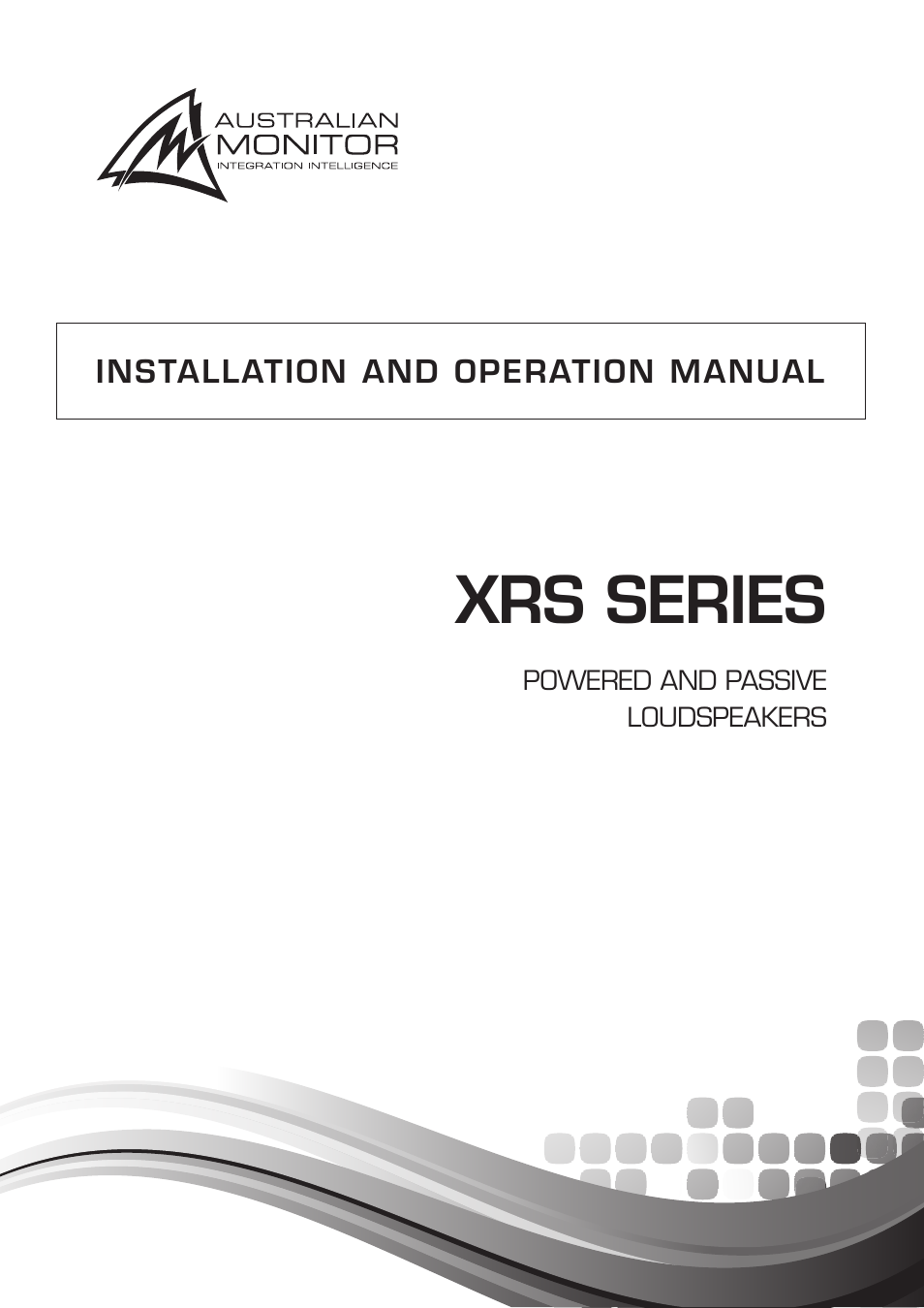 Australian Monitor XRS Manual User Manual | 12 pages