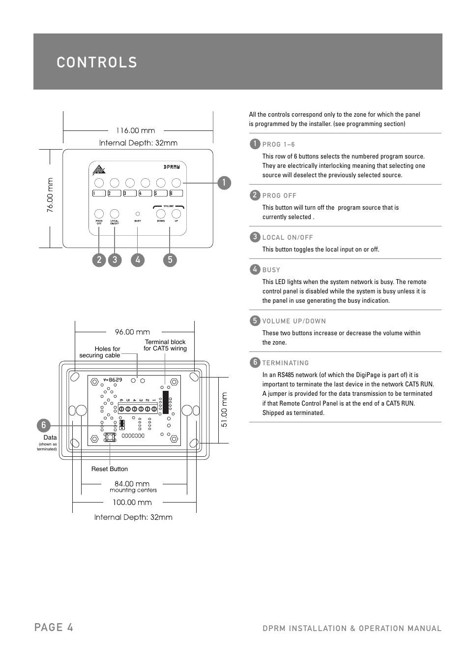 Pag e 4 | Australian Monitor DPRM User Manual | Page 4 / 8