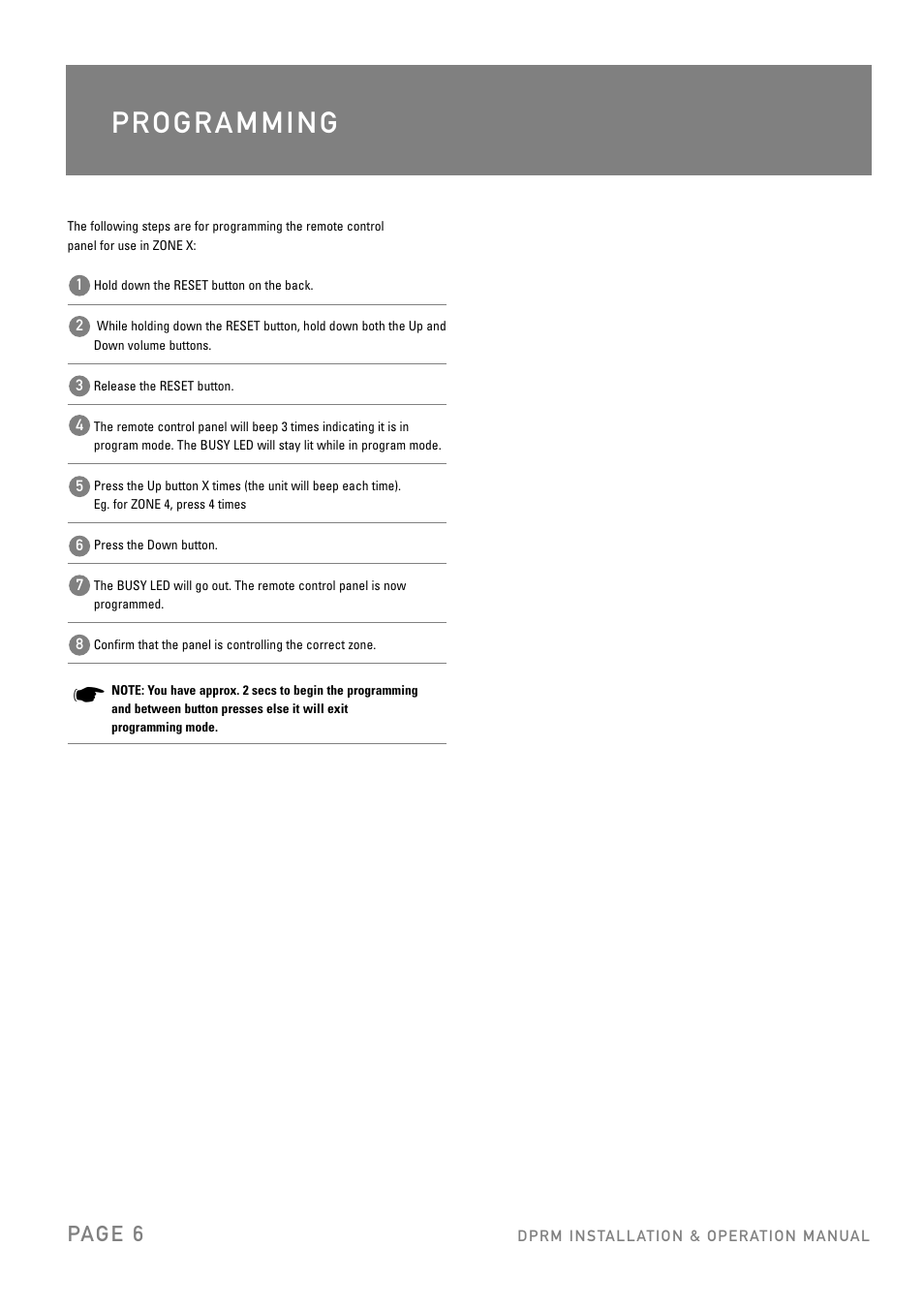 Pag e 6 | Australian Monitor DPRM User Manual | Page 6 / 8