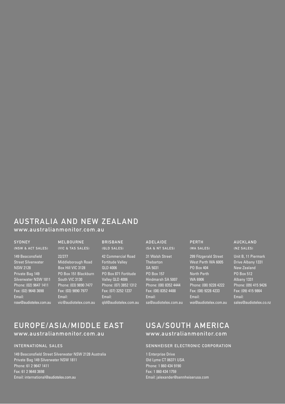 Australian Monitor DPRM User Manual | Page 8 / 8