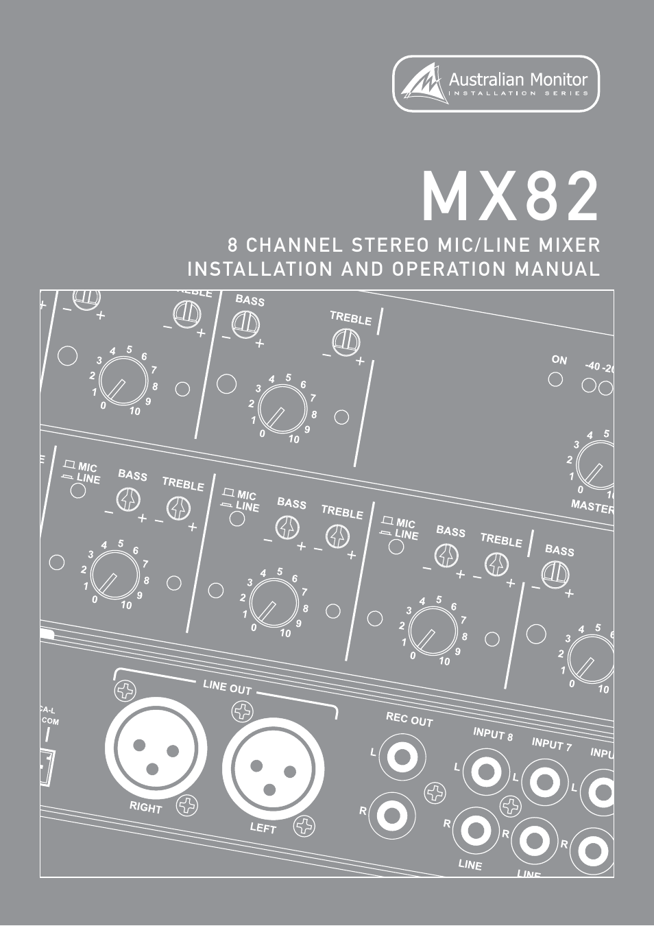 Australian Monitor MX82 User Manual | 12 pages