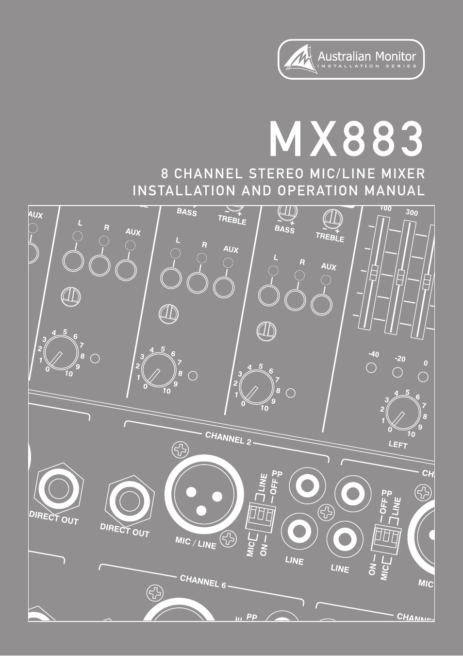 Australian Monitor MX883 User Manual | 12 pages