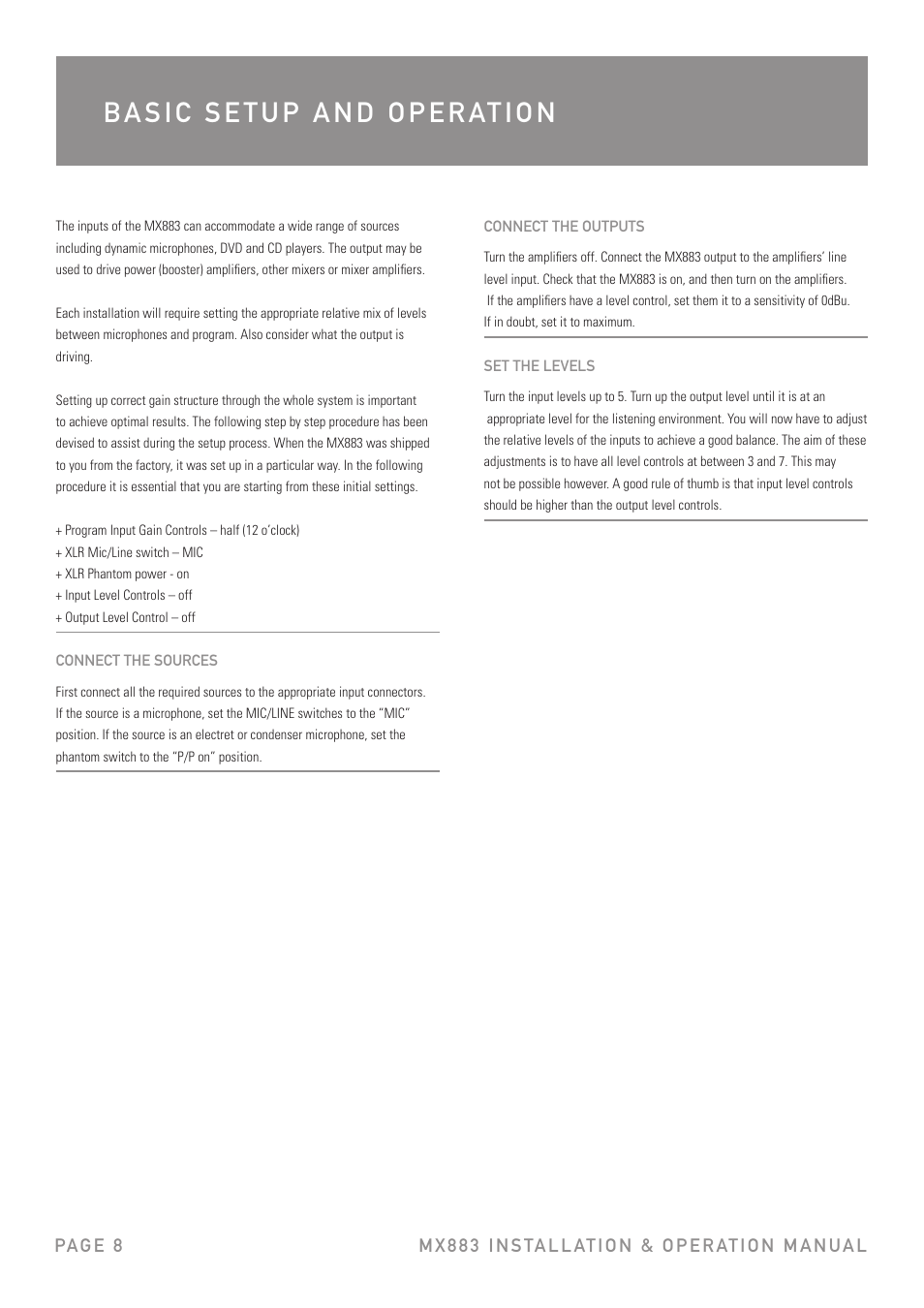 Australian Monitor MX883 User Manual | Page 8 / 12