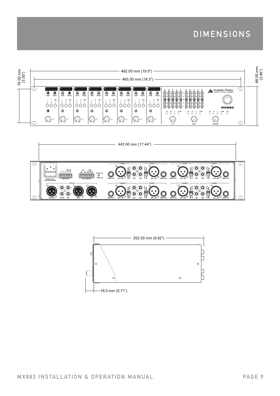 Australian Monitor MX883 User Manual | Page 9 / 12