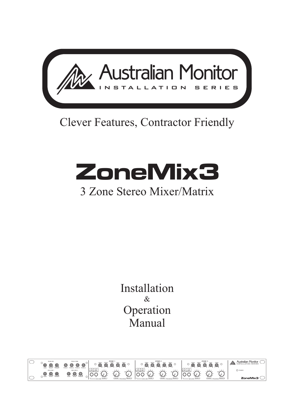 Australian Monitor Zone Mix 3 User Manual | 24 pages