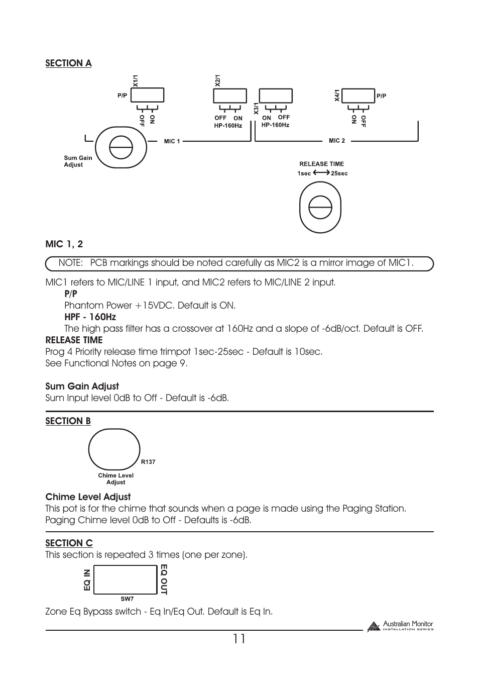 Australian Monitor Zone Mix 3 User Manual | Page 11 / 24