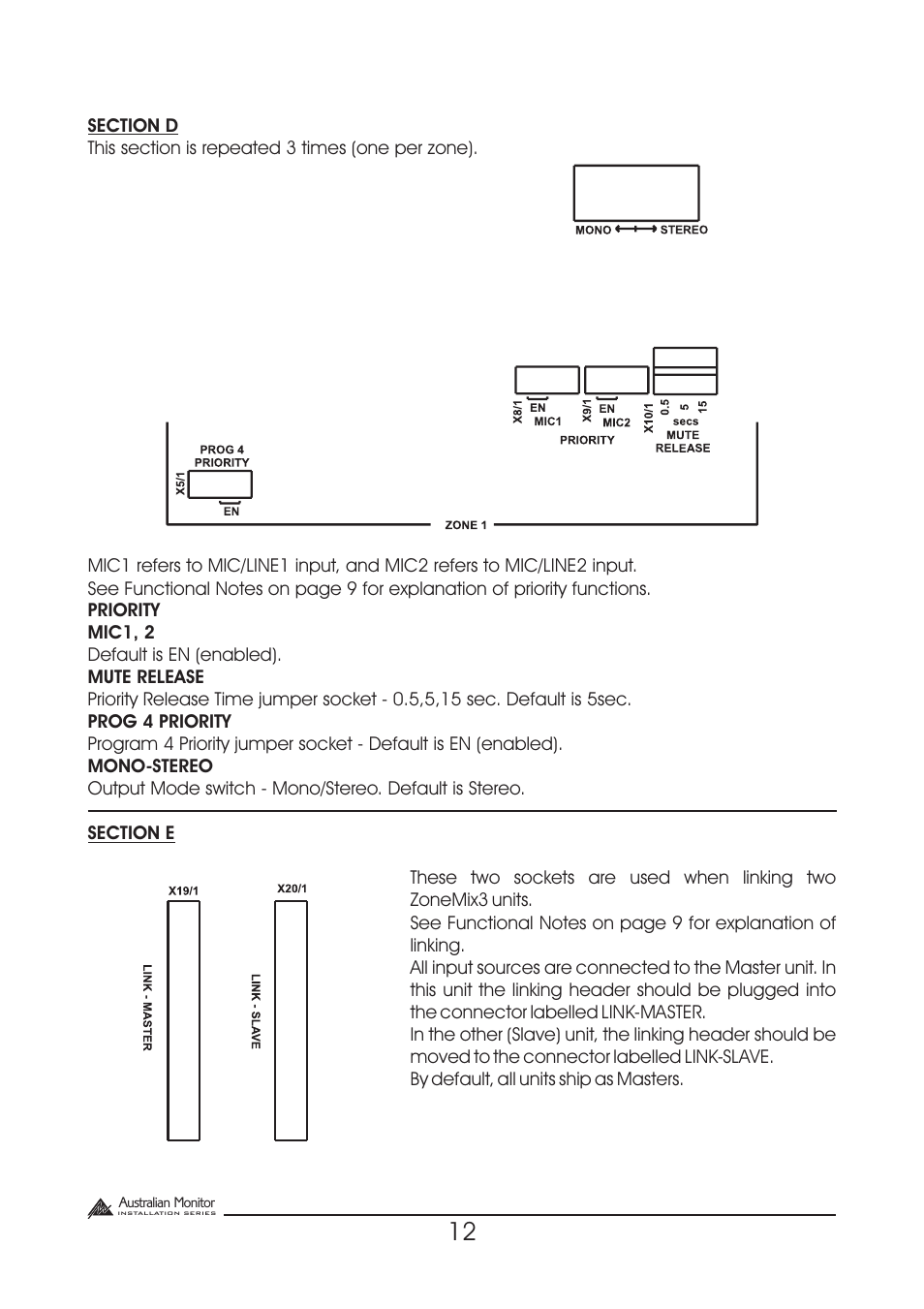 Australian Monitor Zone Mix 3 User Manual | Page 12 / 24