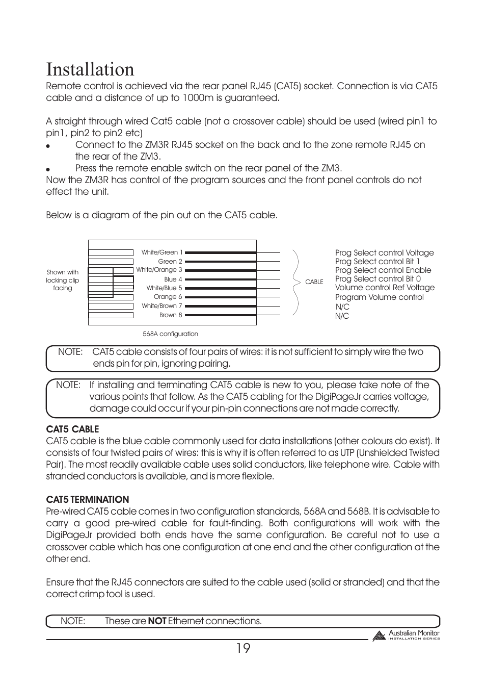 Installation | Australian Monitor Zone Mix 3 User Manual | Page 19 / 24