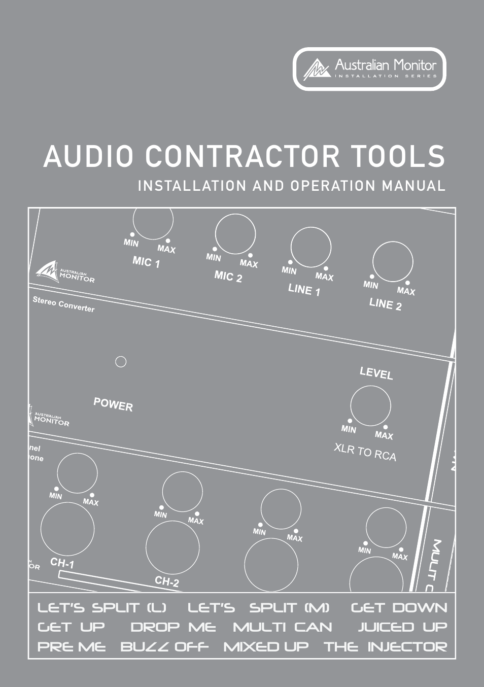 Australian Monitor Contractor Tools User Manual | 12 pages