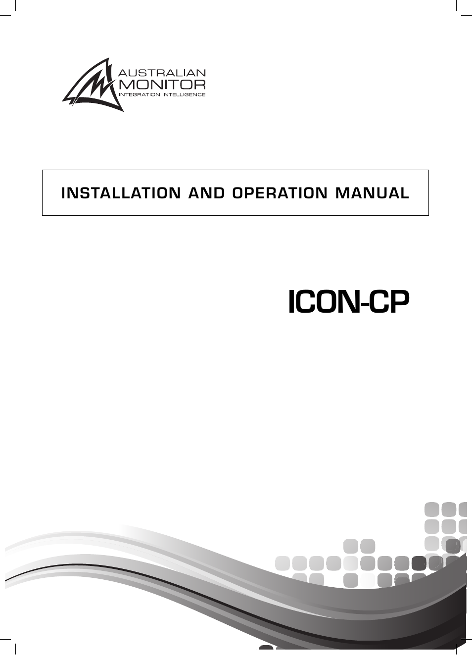 Australian Monitor ICON CP User Manual | 8 pages