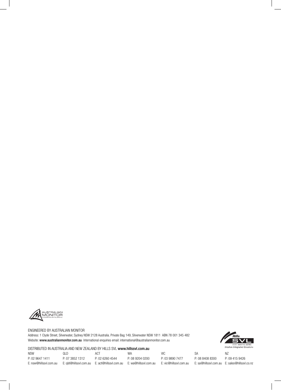 Australian Monitor ICON CP User Manual | Page 8 / 8