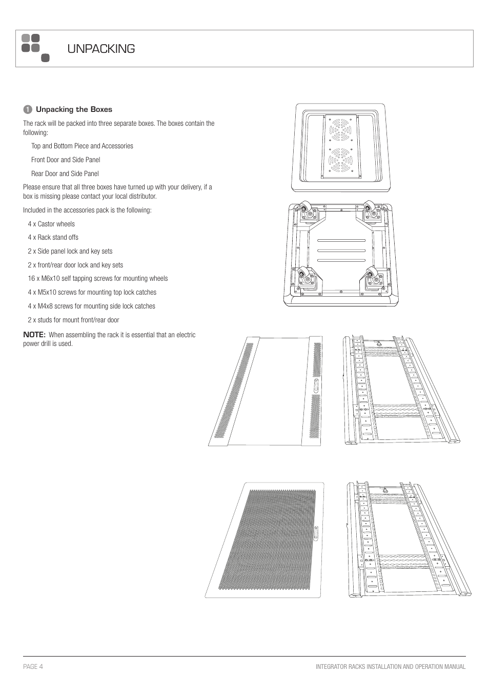 Unpacking | Australian Monitor Integrator Rack User Manual | Page 4 / 12