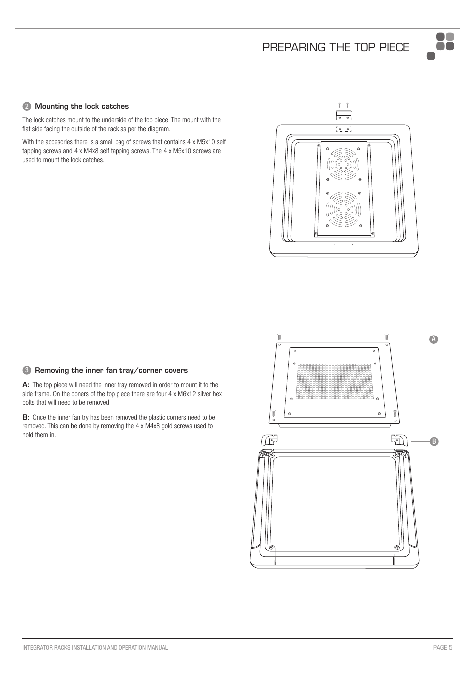 Preparing the top piece | Australian Monitor Integrator Rack User Manual | Page 5 / 12