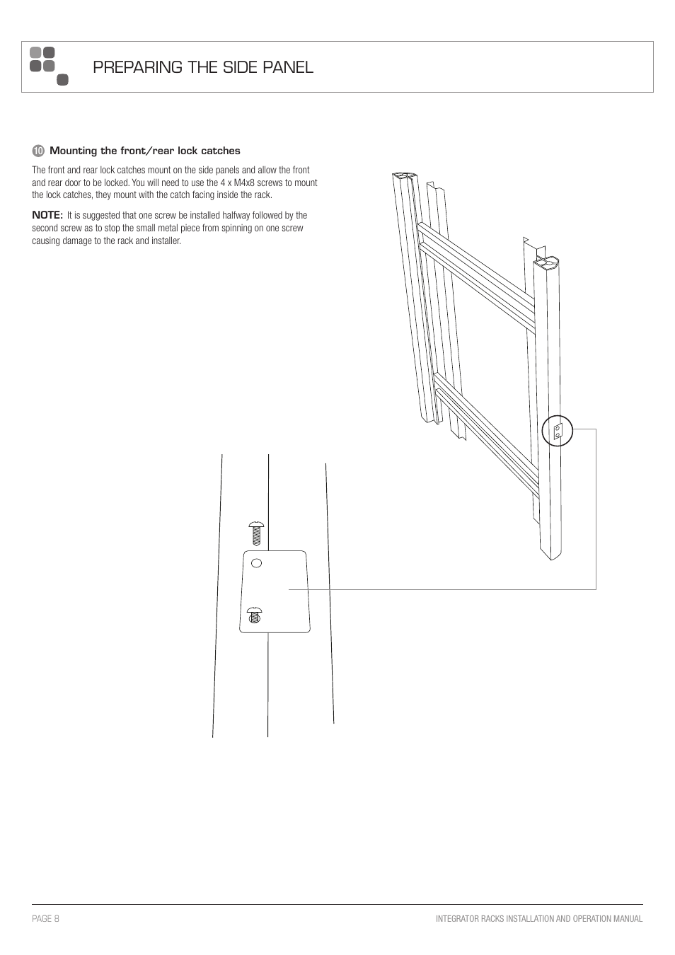 Preparing the side panel | Australian Monitor Integrator Rack User Manual | Page 8 / 12