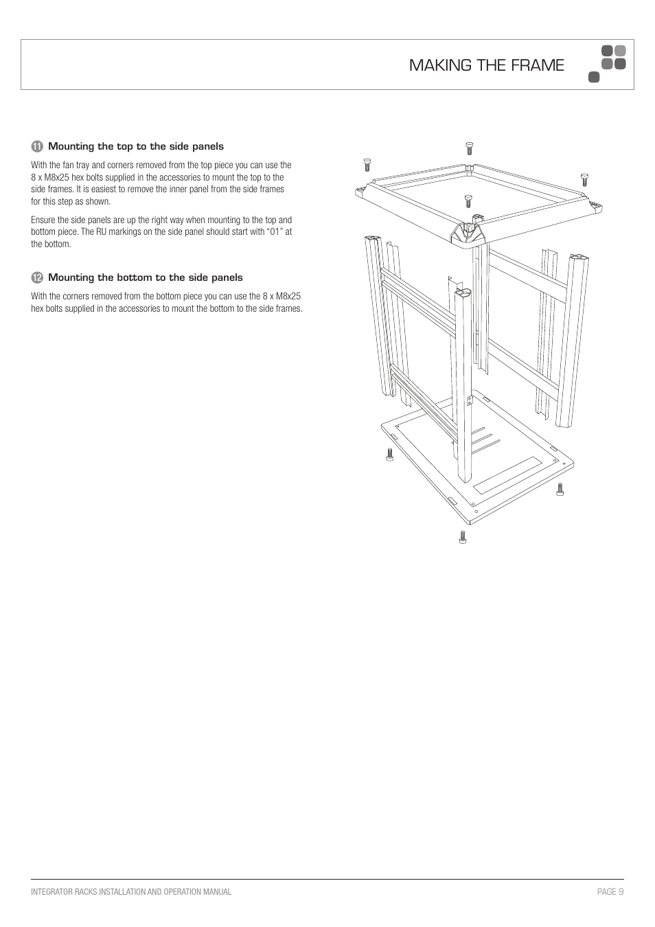 Making the frame | Australian Monitor Integrator Rack User Manual | Page 9 / 12