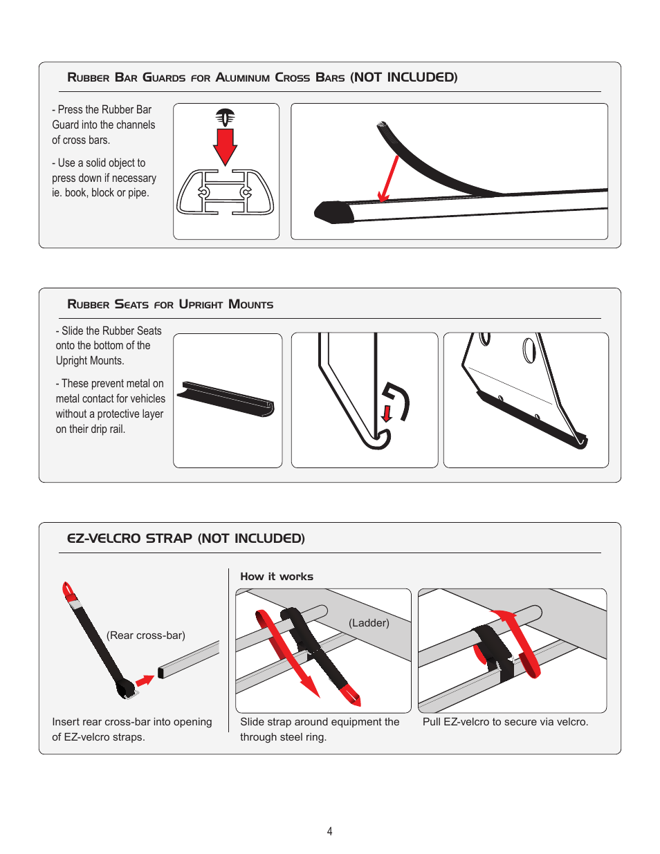 Vantech H3 Rack 3 Bar System for a GMC Savana 1996-On User Manual | Page 4 / 8