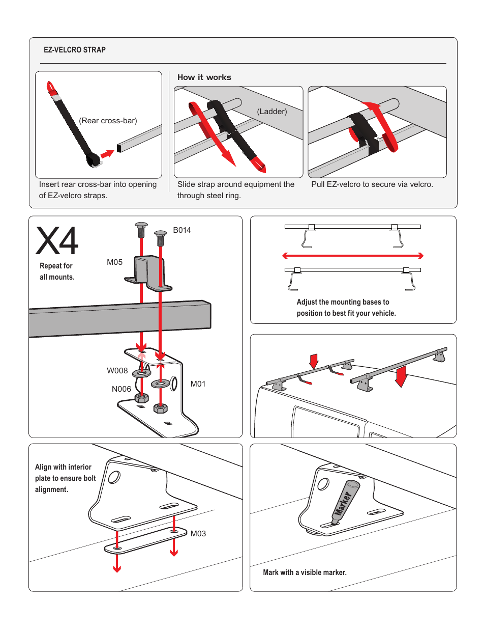 Vantech Steel M4000 ladder rack 72" bars & 96 rails" User Manual | Page 4 / 8