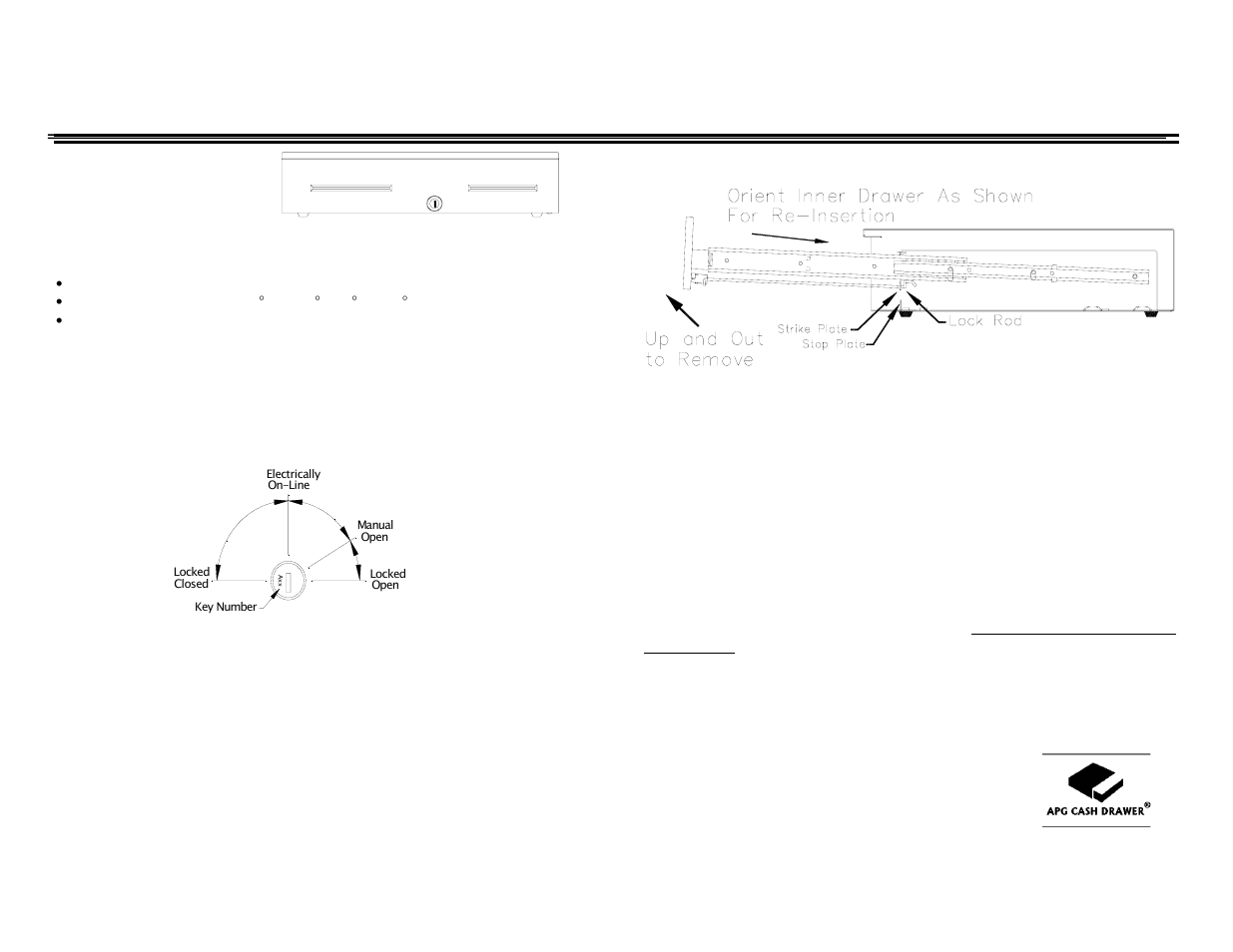 APG Cash Drawer Series 4000 User Manual | 2 pages