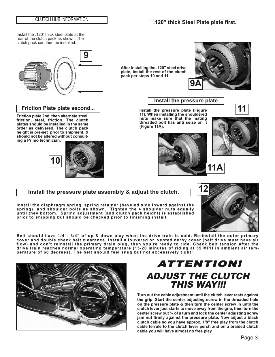 Attention | Rivera Primo Brute III Extreme 2007 Touring Enclosed Belt Drive User Manual | Page 3 / 4