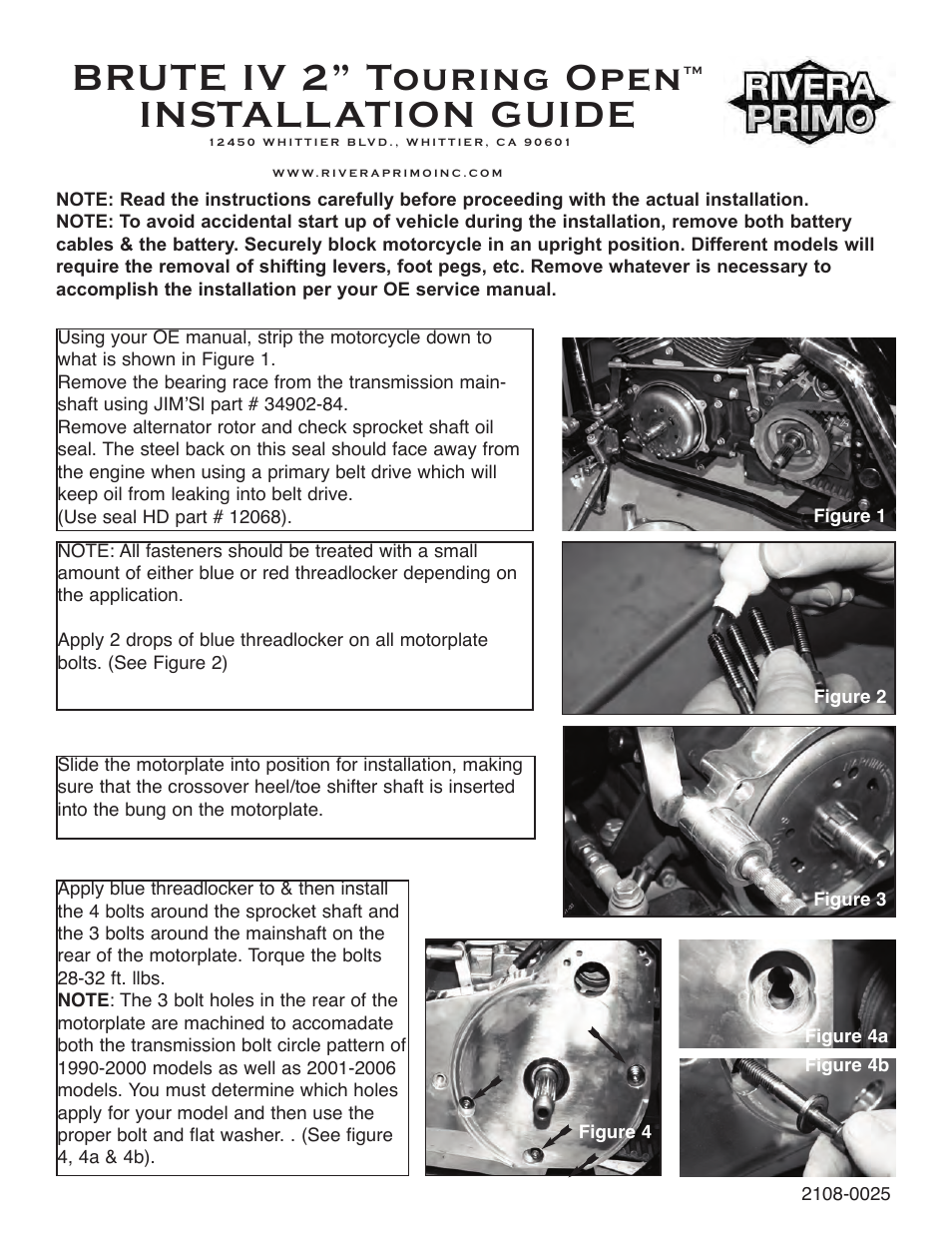 Rivera Primo Brute IV 2" Touring User Manual | 6 pages