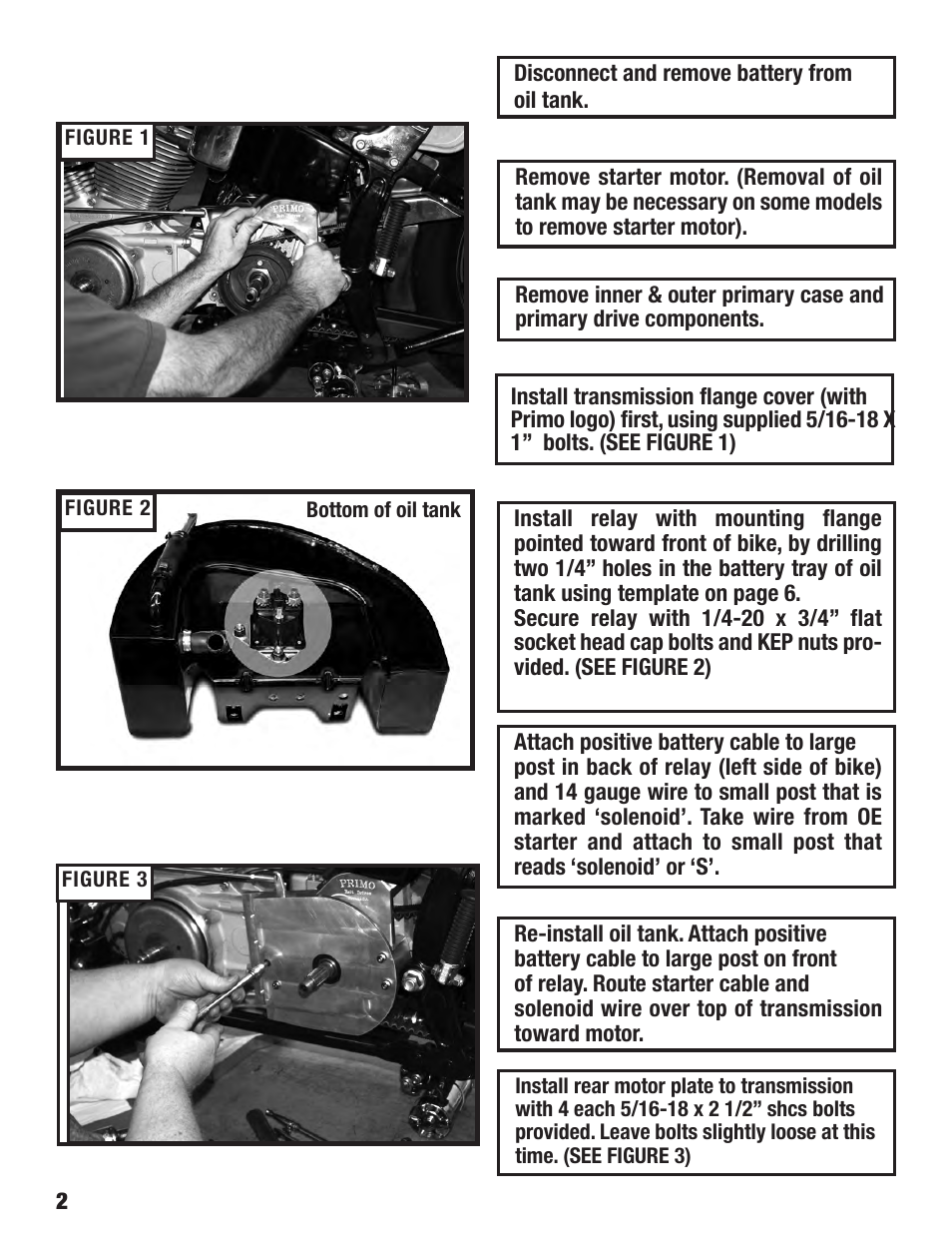 Rivera Primo Direct Drive Belt Drive User Manual | Page 2 / 8