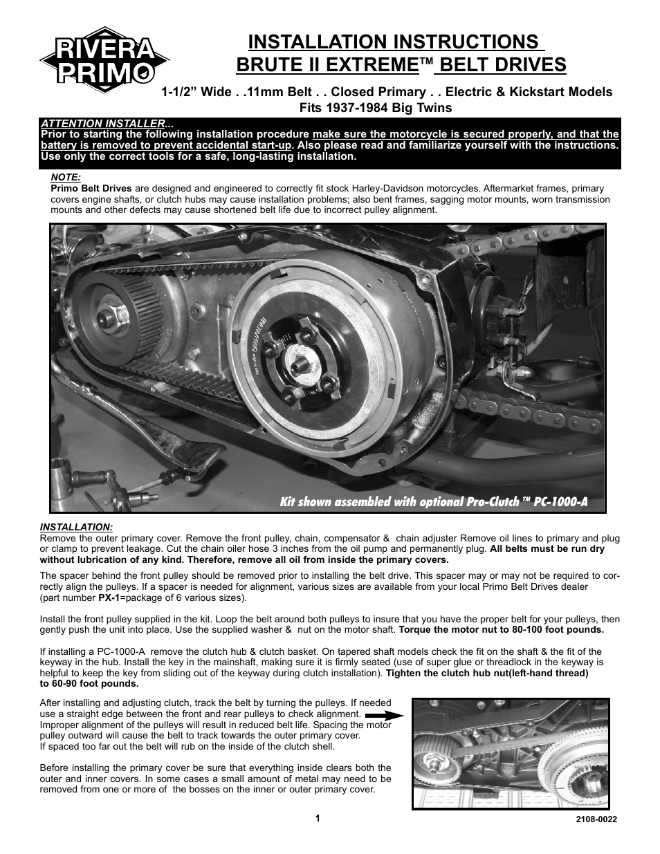 Rivera Primo Brute II Extreme User Manual | 2 pages