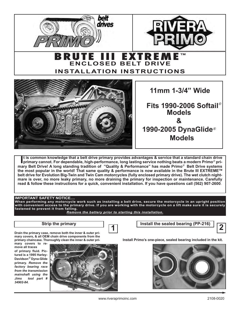 Rivera Primo Brute III Extreme User Manual | 4 pages