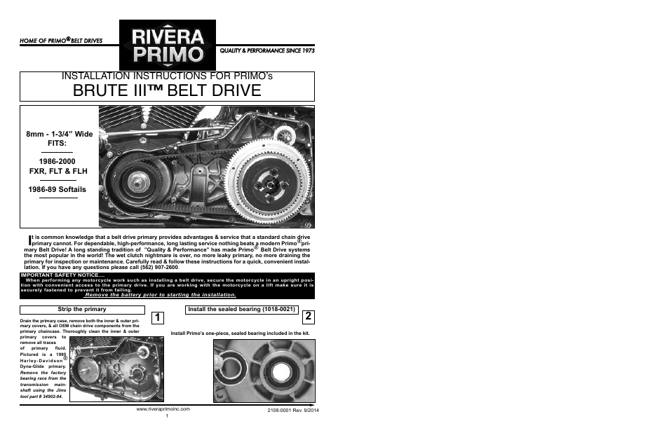Rivera Primo Brute III User Manual | 3 pages