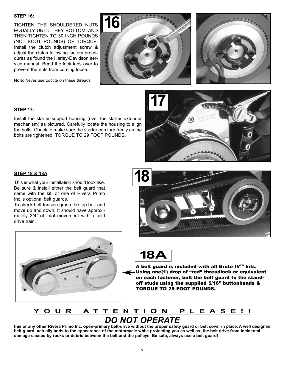 Do not operate | Rivera Primo Brute IV User Manual | Page 6 / 8