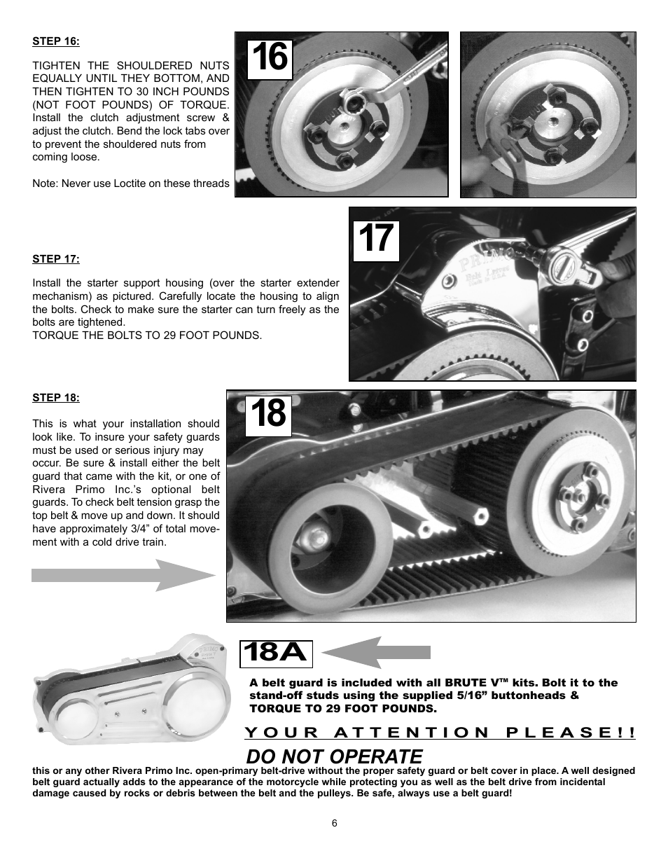 Do not operate | Rivera Primo Brute V User Manual | Page 6 / 8