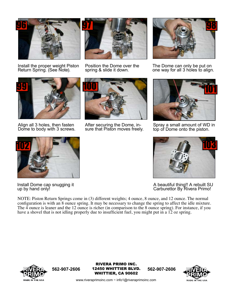 Rivera Primo SU Rebuild User Manual | Page 9 / 9