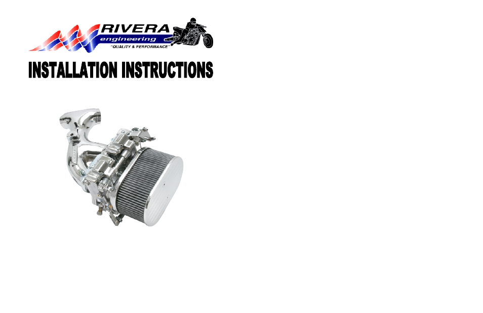 Rivera Primo Common Plenum Dual 42mm Mikuni Carburetor Kit (DMK) User Manual | 9 pages