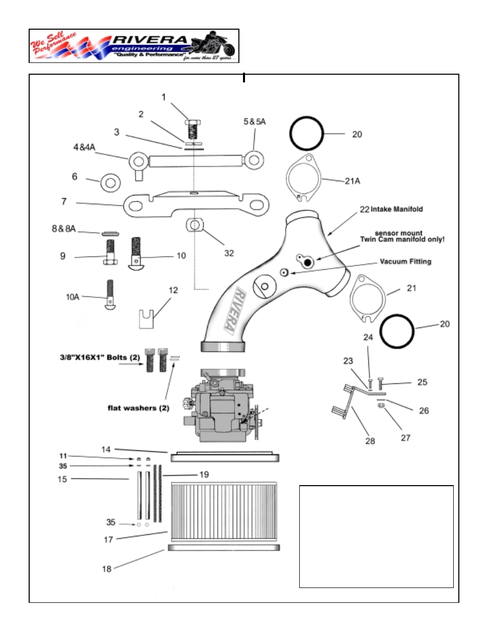 Rivera Primo Single Tilt Forward 42 Mikuni Carburetor Kit User Manual | Page 7 / 7