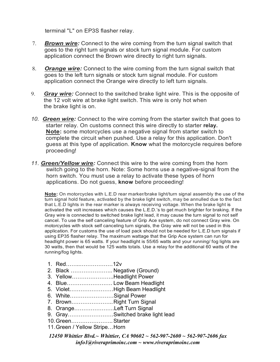 Rivera Primo Grip Ace User Manual | Page 2 / 2