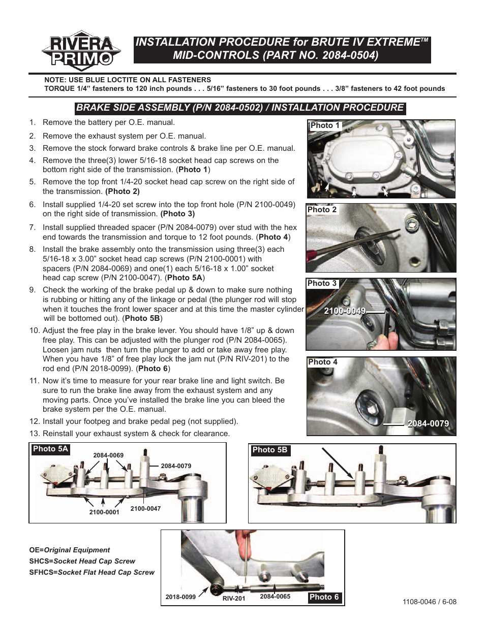Rivera Primo Mid-Controls User Manual | 12 pages