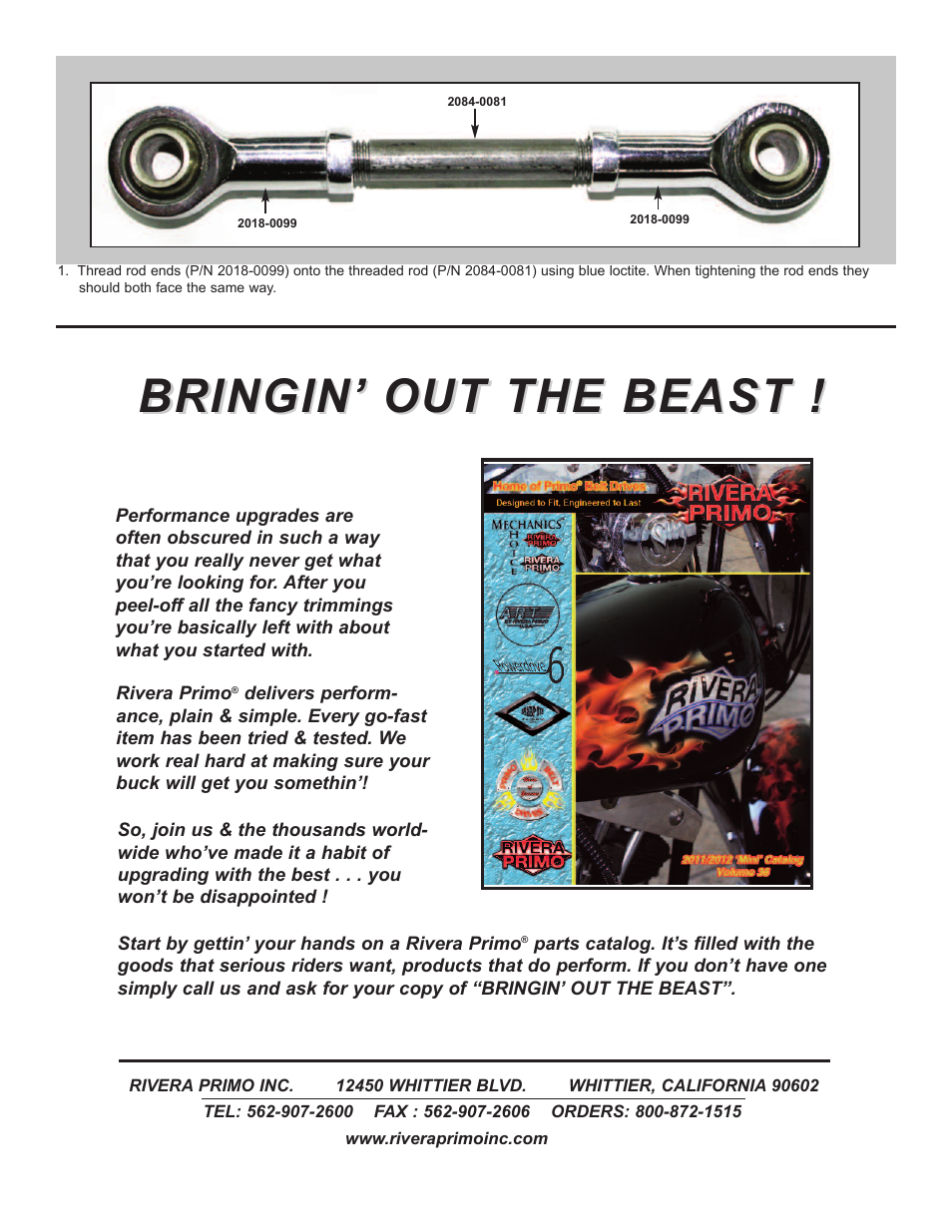 Bringin’ out the beast | Rivera Primo Mid-Controls User Manual | Page 12 / 12