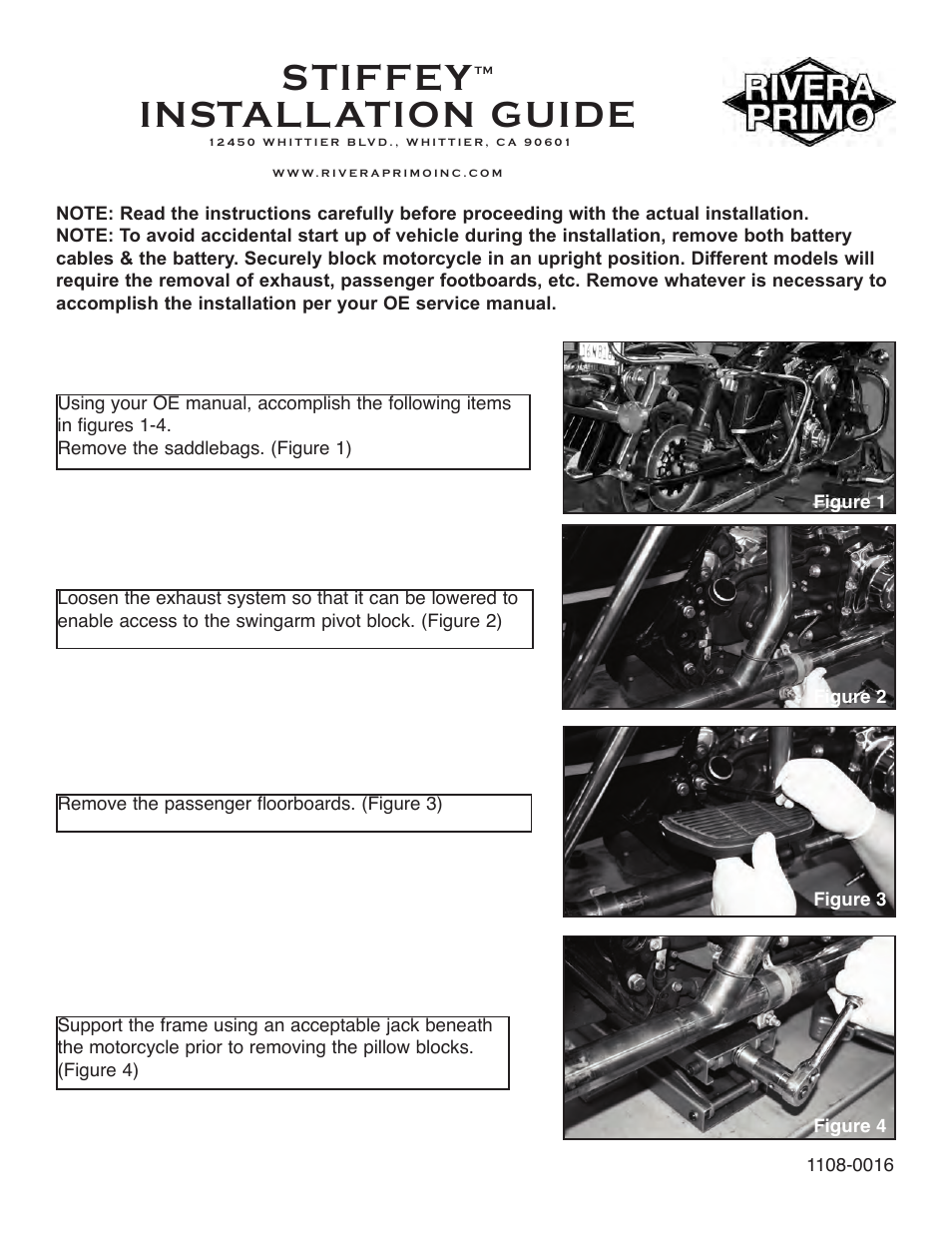 Rivera Primo Stiffeytm User Manual | 4 pages