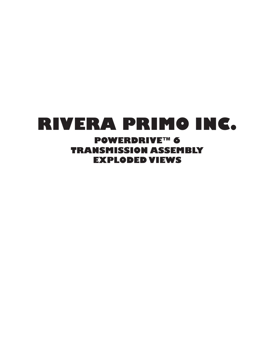 Rivera Primo Powerdrive Left Side Drive 6 Speed Transmission User Manual | 14 pages