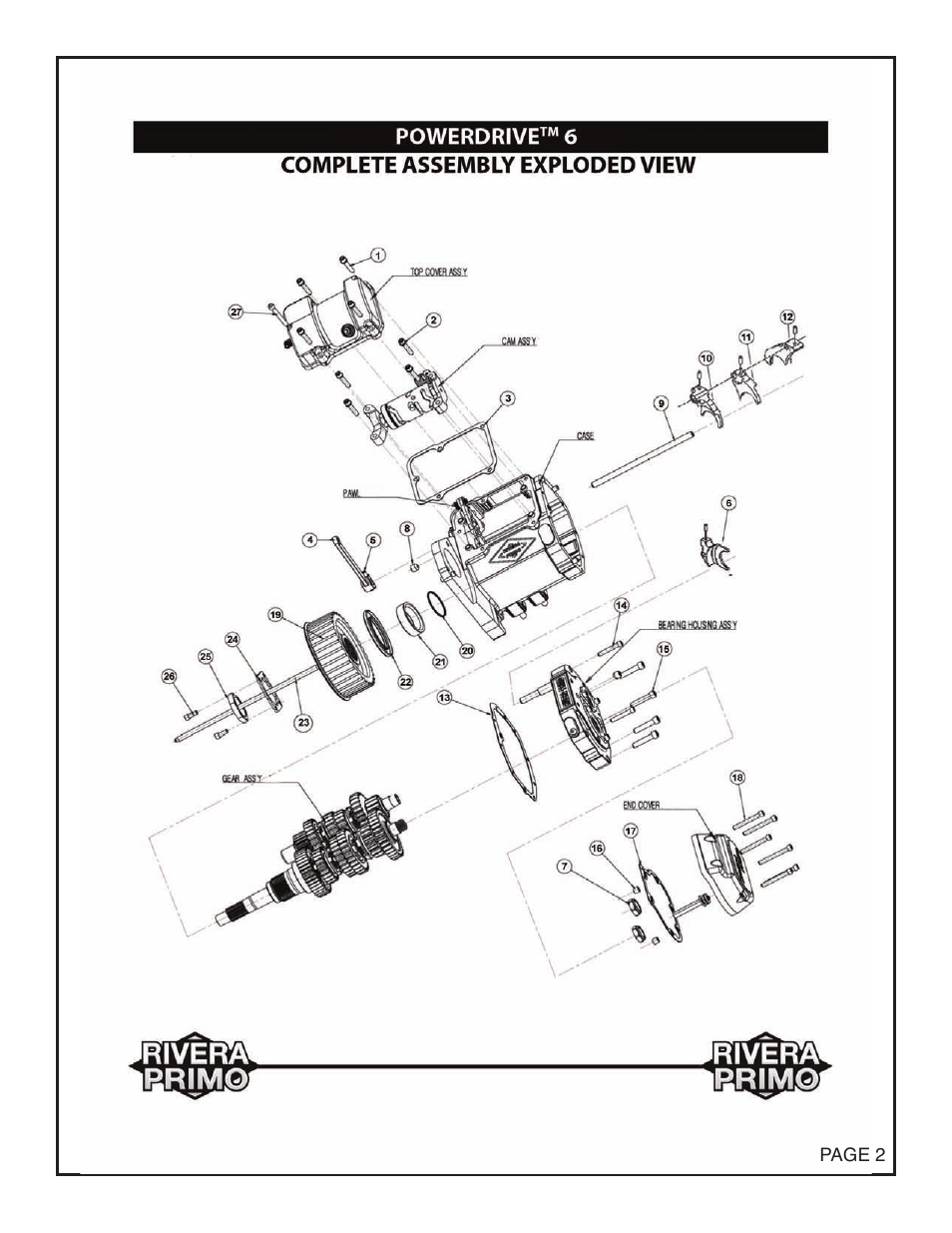 Rivera Primo Powerdrive Left Side Drive 6 Speed Transmission User Manual | Page 3 / 14