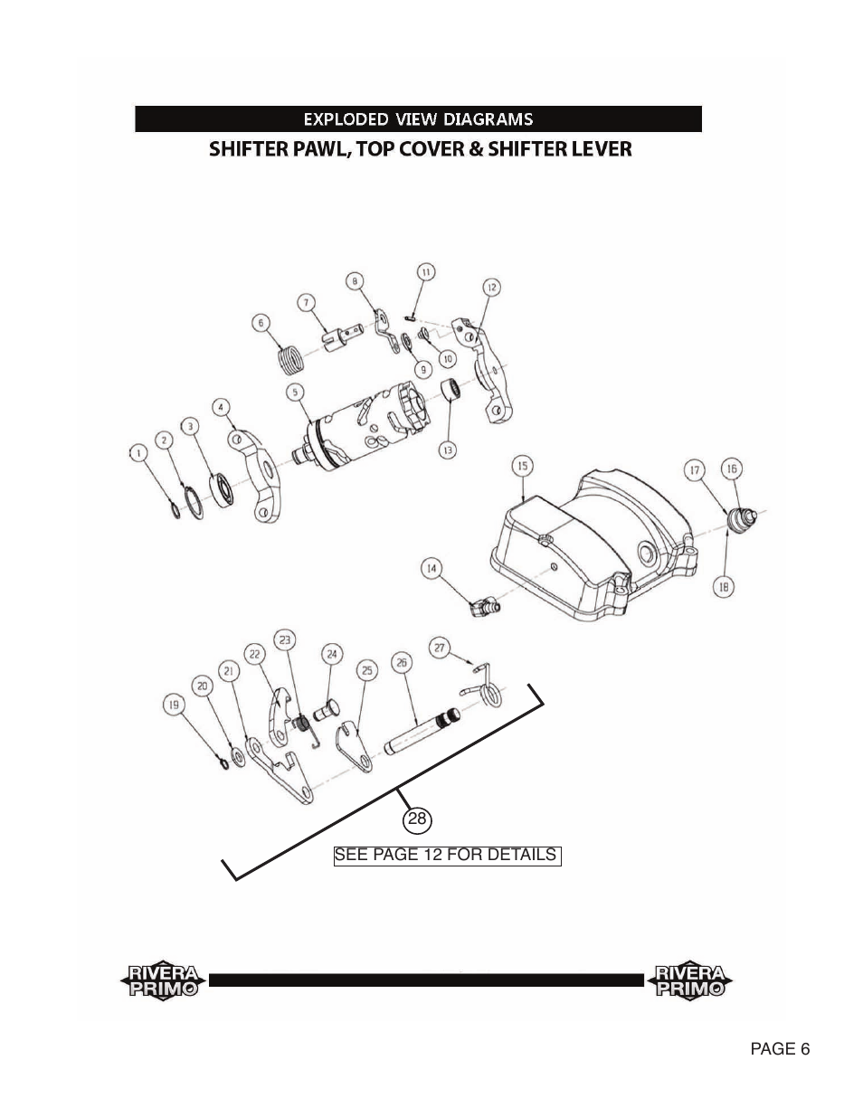 Rivera Primo Powerdrive Left Side Drive 6 Speed Transmission User Manual | Page 7 / 14