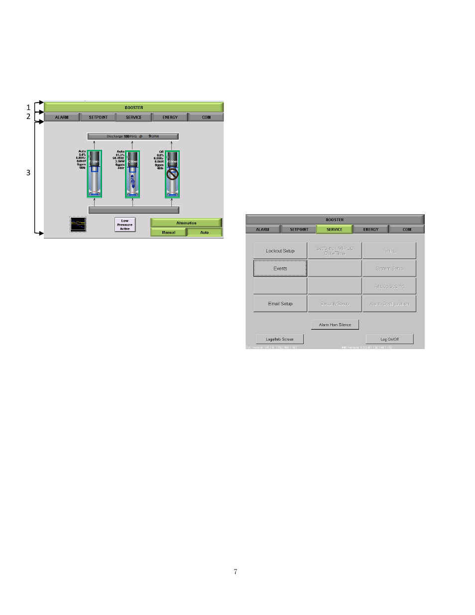 Home screen, User types, Touch panel log in | Bell & Gossett 10-001-275 XLS Integrated Pump Controller User Manual | Page 7 / 57