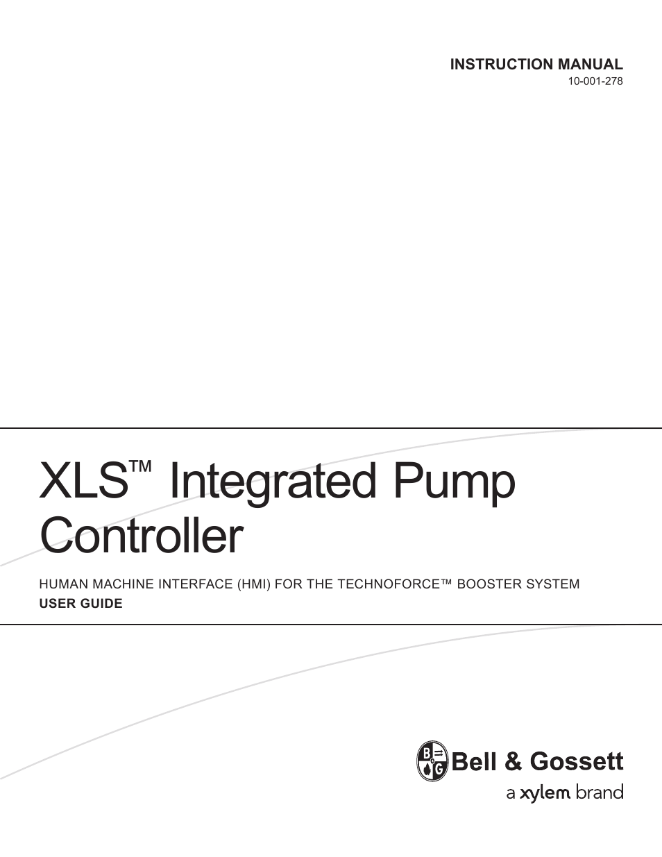 Bell & Gossett 10-001-278 XLS Integrated Pump Controller User Manual | 44 pages