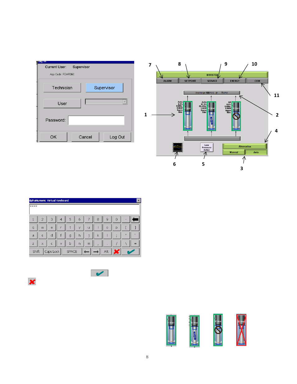 Home screen navigation | Bell & Gossett 10-001-278 XLS Integrated Pump Controller User Manual | Page 8 / 44