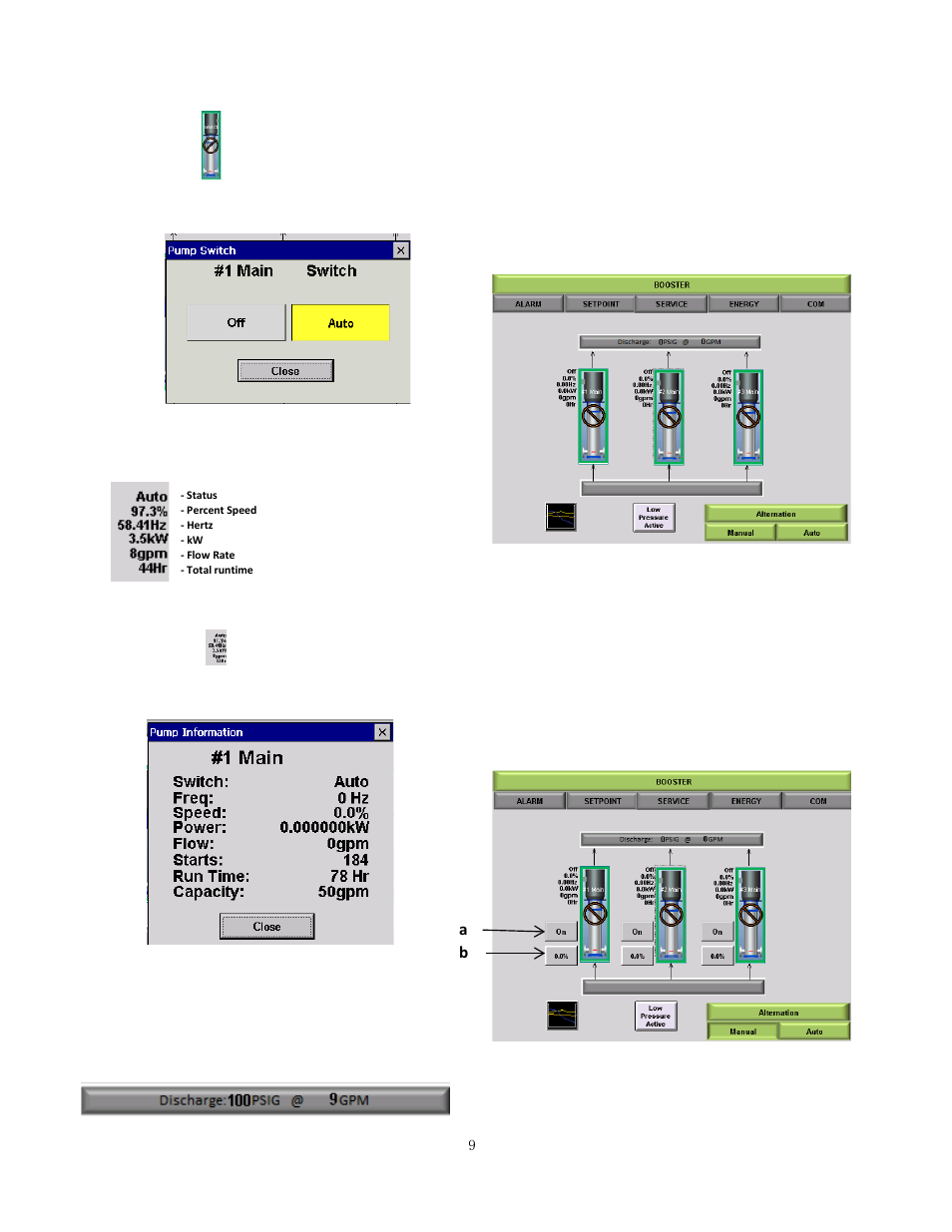 Station discharge status, Modes of operation | Bell & Gossett 10-001-278 XLS Integrated Pump Controller User Manual | Page 9 / 44