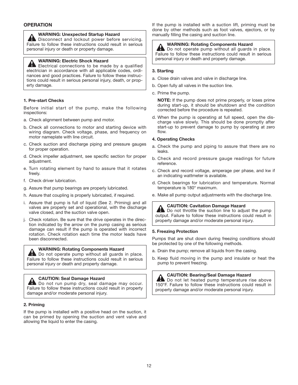 Bell & Gossett AC8584D Series HSCS Base Mounted Centrifugal Pumps User Manual | Page 12 / 32