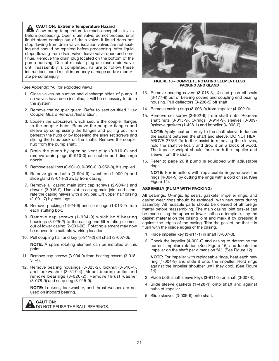 Bell & Gossett AC8584D Series HSCS Base Mounted Centrifugal Pumps User Manual | Page 21 / 32