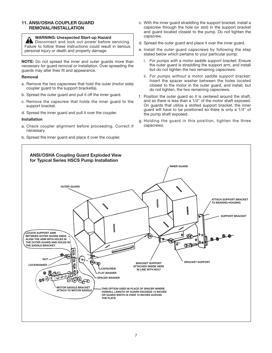 Bell & Gossett AC8584D Series HSCS Base Mounted Centrifugal Pumps User Manual | Page 7 / 32