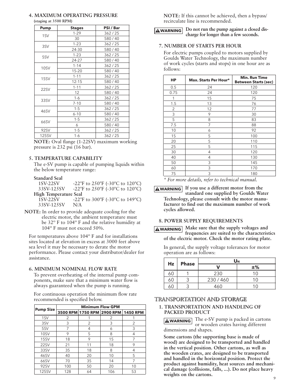 Bell & Gossett IM228R04 e-SV User Manual | Page 9 / 64