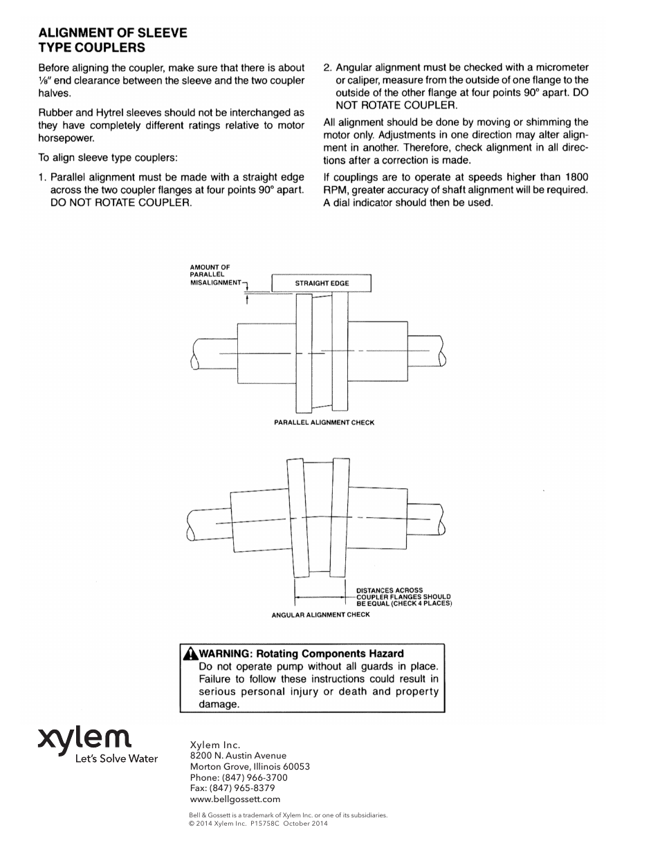 Bell & Gossett P15758C Replacing the Bearing Frame Assembly or Pump Shaft User Manual | Page 5 / 5