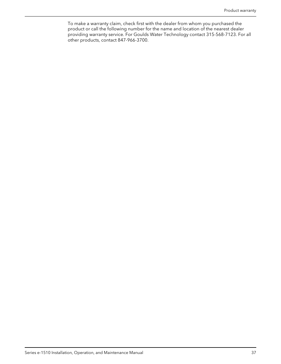 Bell & Gossett P2001406C Series e-1510 Centrifugal Pumps User Manual | Page 39 / 40